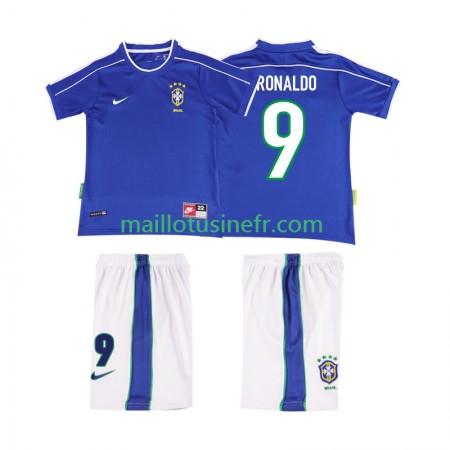 Maillot de Foot Brésil Ronaldo 9 Extérieur Retro 1998 - Enfant Maillot de Foot Brésil Ronaldo 9 Extérieur Retro 1998 - Enfant